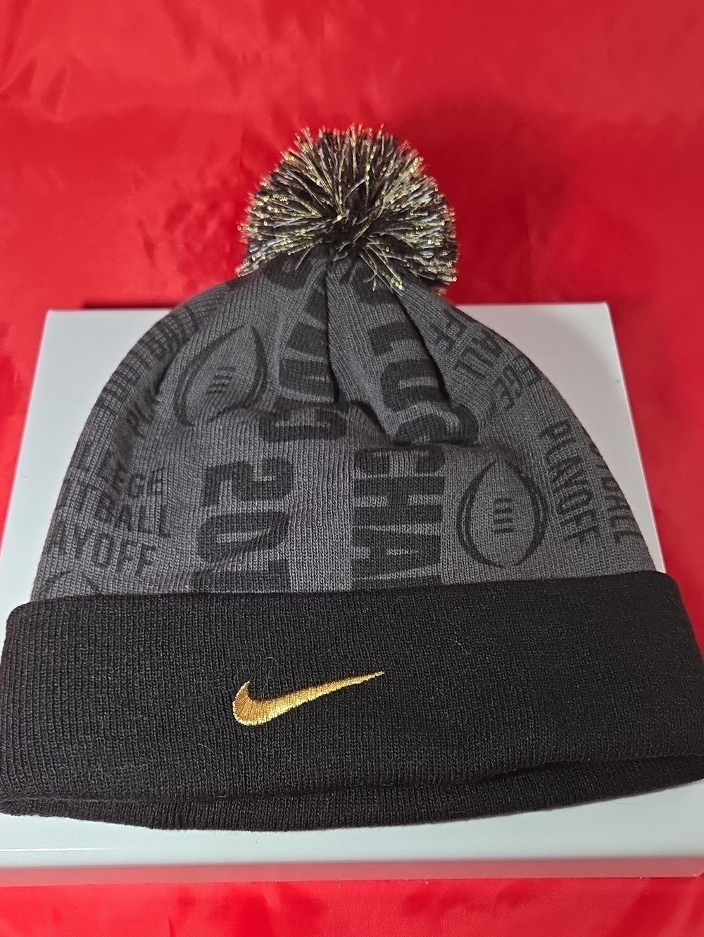 Nike Clemson Tigers 2018 National Champions CFP Pom Beanie Hat - NWT